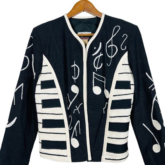 Spirit Creations Jackets & Blazers - NEW! Spirit Creations Musical Blazer Music Teacher Jacket Coat Fitted Ivory - S